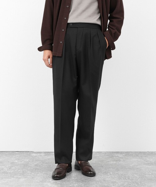 NOLLEY’S（ノーリーズ）の「《SOLOTEX》ストレッチサキソニー/NSN2タックスラックス/ベルトレス/サイドアジャスター/25AW（スラックス・メンズ・チャコールグレー/グレー系その他/ブラック・L/M/S/XL）」の7枚目の写真