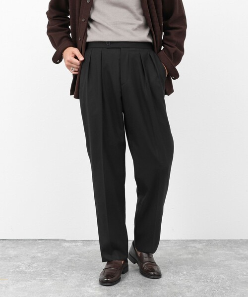 NOLLEY’S（ノーリーズ）の「《SOLOTEX》ストレッチサキソニー/NSN2タックスラックス/ベルトレス/サイドアジャスター/25AW（スラックス・メンズ・チャコールグレー/グレー系その他/ブラック・L/M/S/XL）」の8枚目の写真