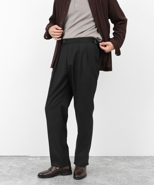 NOLLEY’S（ノーリーズ）の「《SOLOTEX》ストレッチサキソニー/NSN2タックスラックス/ベルトレス/サイドアジャスター/25AW（スラックス・メンズ・チャコールグレー/グレー系その他/ブラック・L/M/S/XL）」の14枚目の写真