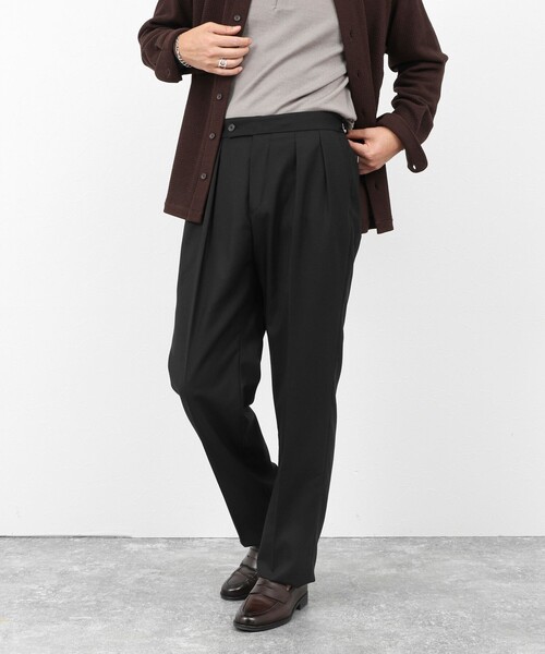 NOLLEY’S（ノーリーズ）の「《SOLOTEX》ストレッチサキソニー/NSN2タックスラックス/ベルトレス/サイドアジャスター/25AW（スラックス・メンズ・チャコールグレー/グレー系その他/ブラック・L/M/S/XL）」の15枚目の写真