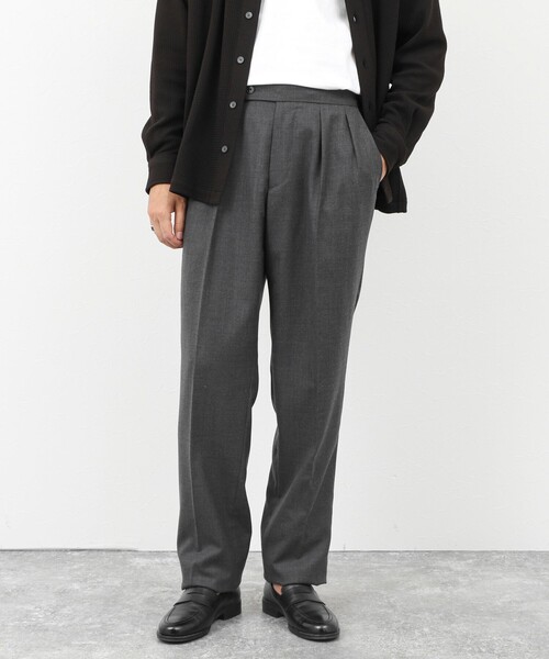 NOLLEY’S（ノーリーズ）の「《SOLOTEX》ストレッチサキソニー/NSN2タックスラックス/ベルトレス/サイドアジャスター/25AW（スラックス・メンズ・チャコールグレー/グレー系その他/ブラック・L/M/S/XL）」の21枚目の写真