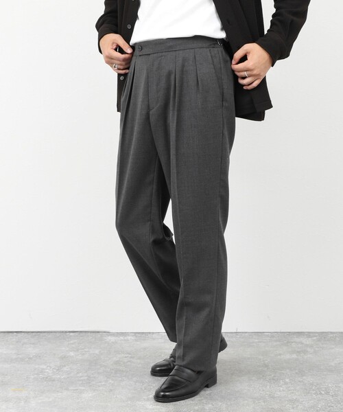 NOLLEY’S（ノーリーズ）の「《SOLOTEX》ストレッチサキソニー/NSN2タックスラックス/ベルトレス/サイドアジャスター/25AW（スラックス・メンズ・チャコールグレー/グレー系その他/ブラック・L/M/S/XL）」の22枚目の写真