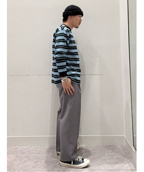 BACK NUMBER(バックナンバー)の「BACK NUMBER(バックナンバー)【メンズ】カラーボーダーロングスリーブTシャツ(Tシャツ/カットソー・メンズ・ライトグレー/ブラック/ネイビー・L/XL/M)」の13枚目の写真