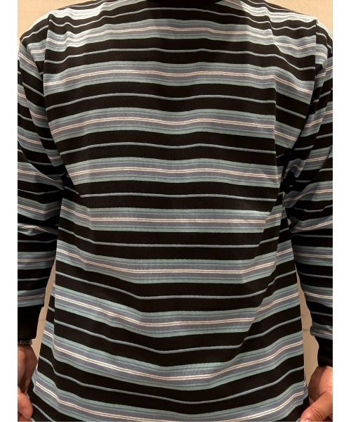 BACK NUMBER(バックナンバー)の「BACK NUMBER(バックナンバー)【メンズ】カラーボーダーロングスリーブTシャツ(Tシャツ/カットソー・メンズ・ライトグレー/ブラック/ネイビー・L/XL/M)」の15枚目の写真