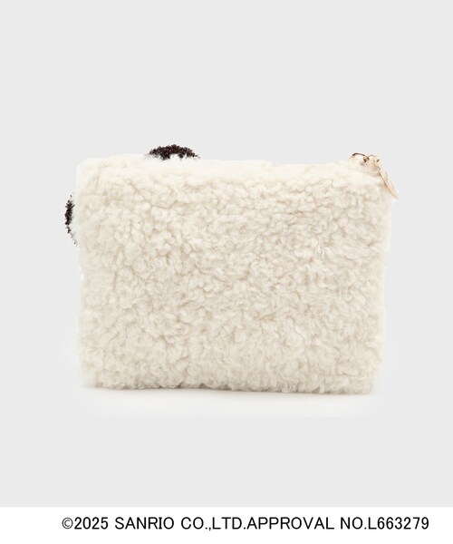 OPAQUE.CLIP（オペークドットクリップ）の「【ハローキティ】フラット型ふわふわポーチ（ポーチ・レディース・ブラウン系その他2/ブラック/オフホワイト・00）」の11枚目の写真