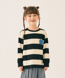 ボーダーサガラ刺しゅうロンT