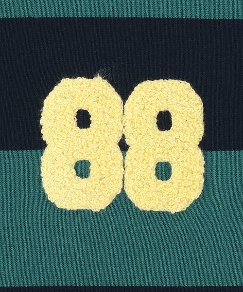 minimal（ミニマル）の「ボーダーサガラ刺しゅうロンT（スウェット・キッズ・ピンク/グリーン/ブルー/ブラック・130cm/140cm/100cm/120cm/90cm/110cm）」の22枚目の写真