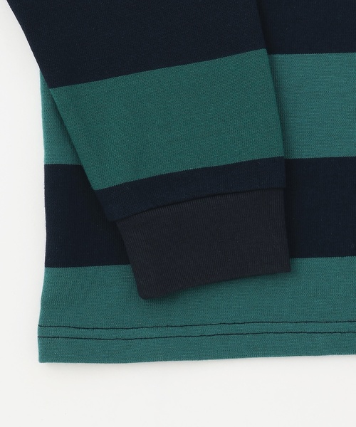 minimal（ミニマル）の「ボーダーサガラ刺しゅうロンT（スウェット・キッズ・ピンク/グリーン/ブルー/ブラック・130cm/140cm/100cm/120cm/90cm/110cm）」の20枚目の写真