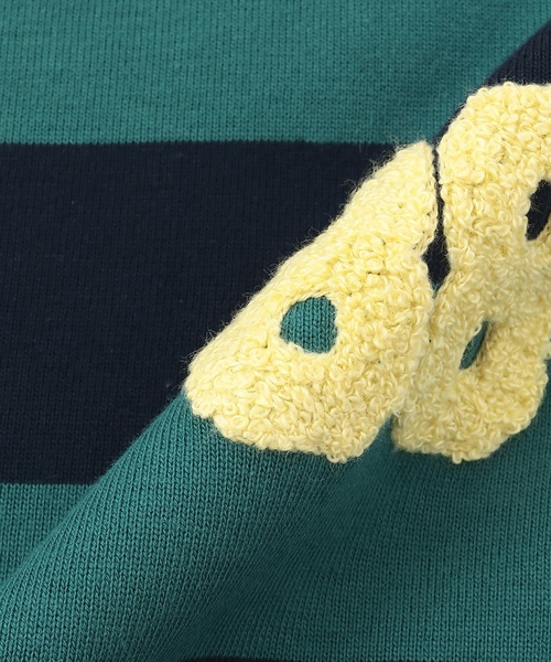 minimal（ミニマル）の「ボーダーサガラ刺しゅうロンT（スウェット・キッズ・ピンク/グリーン/ブルー/ブラック・130cm/140cm/100cm/120cm/90cm/110cm）」の19枚目の写真