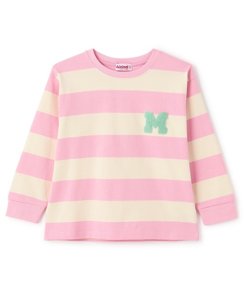 minimal（ミニマル）の「ボーダーサガラ刺しゅうロンT（スウェット・キッズ・ピンク/グリーン/ブルー/ブラック・130cm/140cm/100cm/120cm/90cm/110cm）」の17枚目の写真