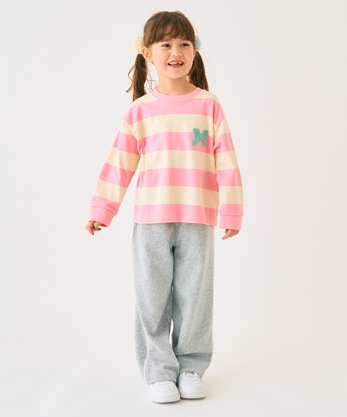 minimal（ミニマル）の「ボーダーサガラ刺しゅうロンT（スウェット・キッズ・ピンク/グリーン/ブルー/ブラック・130cm/140cm/100cm/120cm/90cm/110cm）」の11枚目の写真