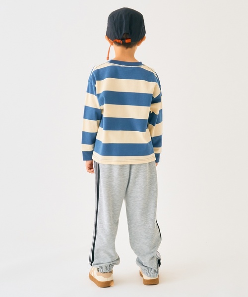 minimal（ミニマル）の「ボーダーサガラ刺しゅうロンT（スウェット・キッズ・ピンク/グリーン/ブルー/ブラック・130cm/140cm/100cm/120cm/90cm/110cm）」の10枚目の写真