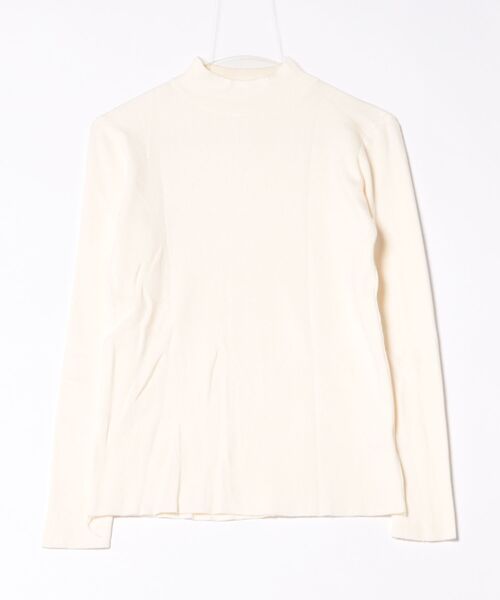 aimoha(アイモハ)の「無地モックネックニットソートップス(Tシャツ/カットソー・レディース・ブラック/チョコ/ベージュ/ライトベージュ/ライトグリーン・FREE)」の13枚目の写真