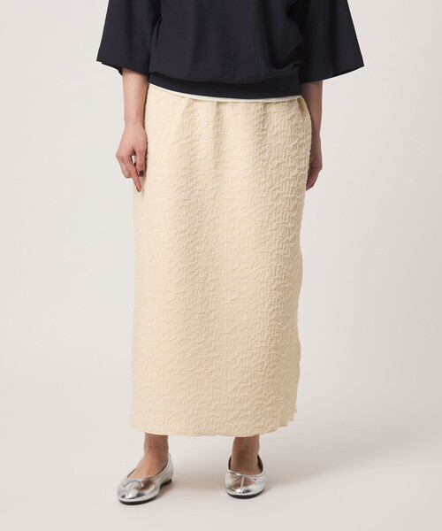 A DAY IN THE LIFE UNITED ARROWS(アデイインザライフユナイテッドアローズ)の「ポコポコ タイトスカート <A DAY IN THE LIFE>(スカート・レディース・ブラック/ダークブラウン/オフホワイト・FREE)」の4枚目の写真