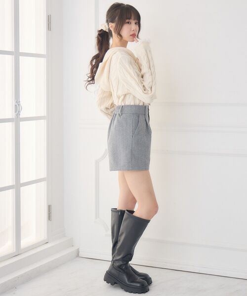 ems excite（エムズエキサイト）の「BIGリボンフーディーNT（ニット/セーター・レディース・ナチュラル/レッド/ダークブルー・FREE）」の19枚目の写真