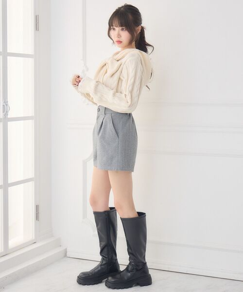 ems excite（エムズエキサイト）の「BIGリボンフーディーNT（ニット/セーター・レディース・ナチュラル/レッド/ダークブルー・FREE）」の21枚目の写真