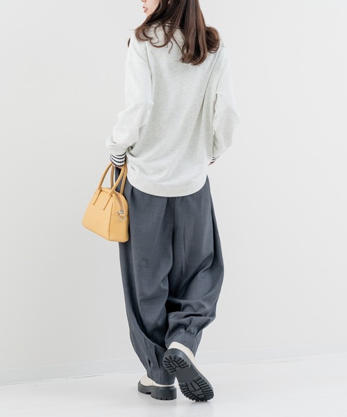 refinedworks（リファインドワークス）の「【refinedworks】きれいめ にも  カジュアル にもハマる 裾タックパンツ！（その他パンツ・レディース・チャコールグレー/ブラウン・FREE）」の18枚目の写真