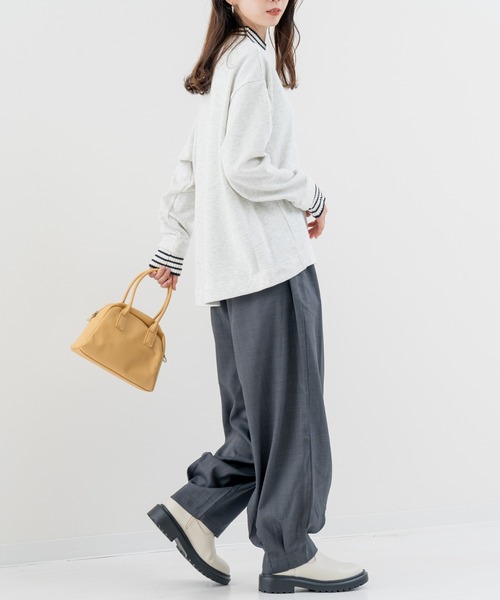 refinedworks（リファインドワークス）の「【refinedworks】きれいめ にも  カジュアル にもハマる 裾タックパンツ！（その他パンツ・レディース・チャコールグレー/ブラウン・FREE）」の19枚目の写真