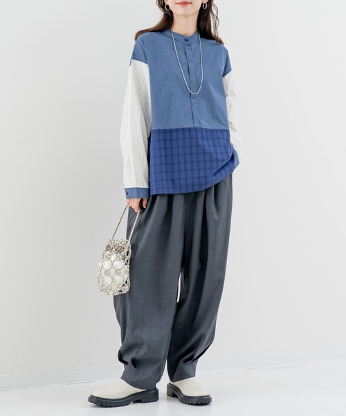 refinedworks（リファインドワークス）の「【refinedworks】きれいめ にも  カジュアル にもハマる 裾タックパンツ！（その他パンツ・レディース・チャコールグレー/ブラウン・FREE）」の21枚目の写真