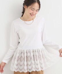 DRESKIP | 裾フリルレイヤードトップス(Tシャツ/カットソー)