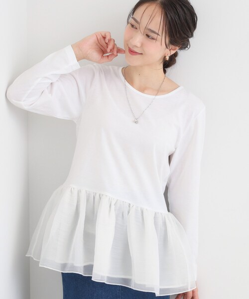 セール】裾フリルレイヤードトップス（Tシャツ/カットソー）｜DRESKIP