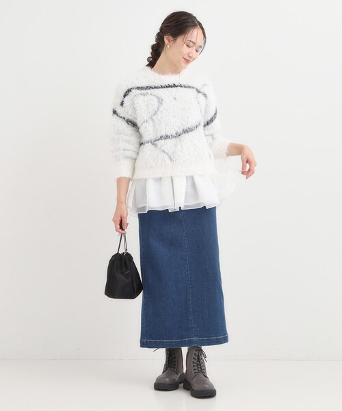 DRESKIP（ドレスキップ）の「裾フリルレイヤードトップス（Tシャツ/カットソー・レディース・ホワイト系8/ホワイト系6/オフホワイト・04/03/02/01）」の6枚目の写真