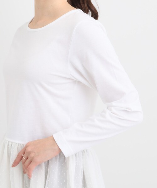 DRESKIP（ドレスキップ）の「裾フリルレイヤードトップス（Tシャツ/カットソー・レディース・ホワイト系8/ホワイト系6/オフホワイト・04/03/02/01）」の20枚目の写真