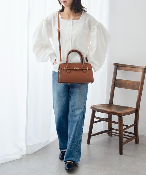 MAISON BREEZE(メゾンブリーズ)の「【MAISON BREEZE】シボレザー 金具ベルト付きトートバッグ ショルダーバッグ SNBD(トートバッグ・レディース・ブラウン/ブラック・FREE)」の18枚目の写真