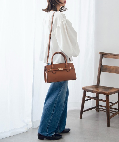 MAISON BREEZE(メゾンブリーズ)の「【MAISON BREEZE】シボレザー 金具ベルト付きトートバッグ ショルダーバッグ SNBD(トートバッグ・レディース・ブラウン/ブラック・FREE)」の19枚目の写真