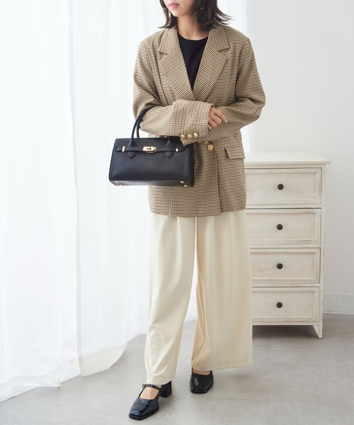 MAISON BREEZE(メゾンブリーズ)の「【MAISON BREEZE】シボレザー 金具ベルト付きトートバッグ ショルダーバッグ SNBD(トートバッグ・レディース・ブラウン/ブラック・FREE)」の10枚目の写真