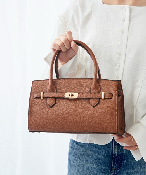 MAISON BREEZE(メゾンブリーズ)の「【MAISON BREEZE】シボレザー 金具ベルト付きトートバッグ ショルダーバッグ SNBD(トートバッグ・レディース・ブラウン/ブラック・FREE)」の20枚目の写真