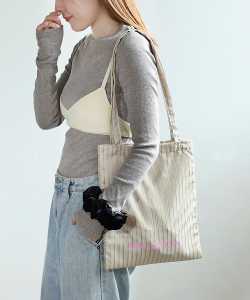 ANEMONE（アネモネ）の「アソート柄ロゴトートバッグ（トートバッグ・レディース・ブルー/ライトピンク/レッド/ライトグレー・FREE）」の2枚目の写真