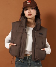 ナイロン ファイバー ダウン ショート ベスト