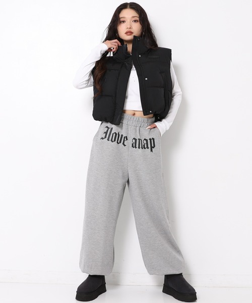 ANAP（アナップ）の「ナイロン ファイバー ダウン ショート ベスト（ベスト・レディース・ブラウン/ブラック・F）」の7枚目の写真