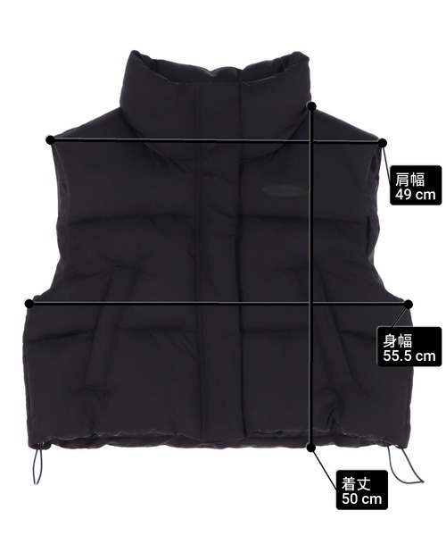 ANAP（アナップ）の「ナイロン ファイバー ダウン ショート ベスト（ベスト・レディース・ブラウン/ブラック・F）」の19枚目の写真