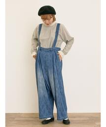 Samansa Mos2 | デニム/ツイルサスペンダー付きパンツ(その他パンツ)