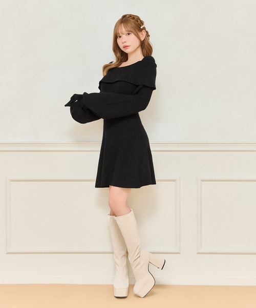 apres jour（アプレジュール）の「オフショルニットワンピース（ワンピース・レディース・ボルドー/ブラック/ブラウン系その他・X-LARGE/フリー）」の7枚目の写真