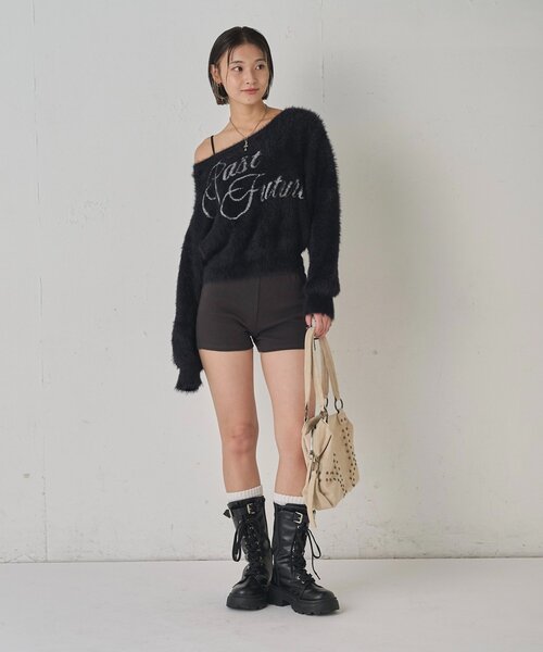 WHO'S WHO gallery（フーズフーギャラリー）の「スタッズショルダーバッグ（ショルダーバッグ・レディース・アイボリー/ブラウン/ダークブラウン/ブラック/サックスブルー/ピンク/イエロー・FREE）」の17枚目の写真