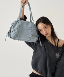 WHO'S WHO gallery（フーズフーギャラリー）の「スタッズショルダーバッグ（無地/ドット柄）（ショルダーバッグ）」