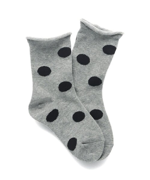 BRANSHES（ブランシェス）の「【b.+A】金子綾/ドットソックス（ソックス/靴下・キッズ・グレー/オフホワイト/ブラック・13-15cm/16-18cm/19-21cm）」の3枚目の写真