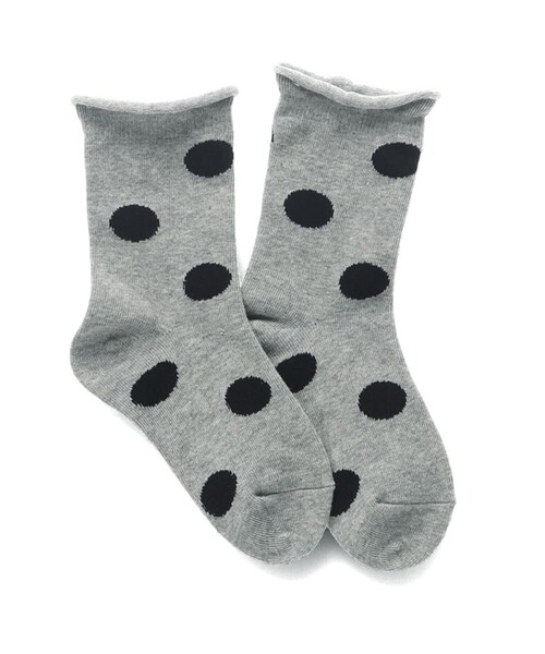 BRANSHES（ブランシェス）の「【b.+A】金子綾/ドットソックス（ソックス/靴下・キッズ・グレー/オフホワイト/ブラック・13-15cm/16-18cm/19-21cm）」の8枚目の写真