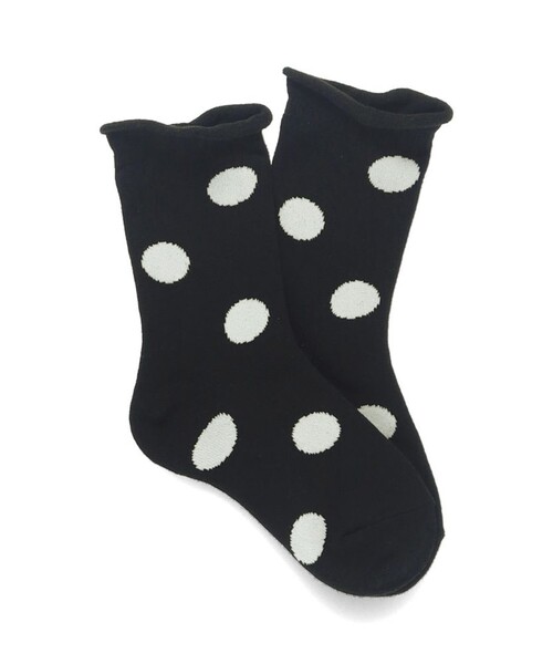 BRANSHES（ブランシェス）の「【b.+A】金子綾/ドットソックス（ソックス/靴下・キッズ・グレー/オフホワイト/ブラック・13-15cm/16-18cm/19-21cm）」の10枚目の写真