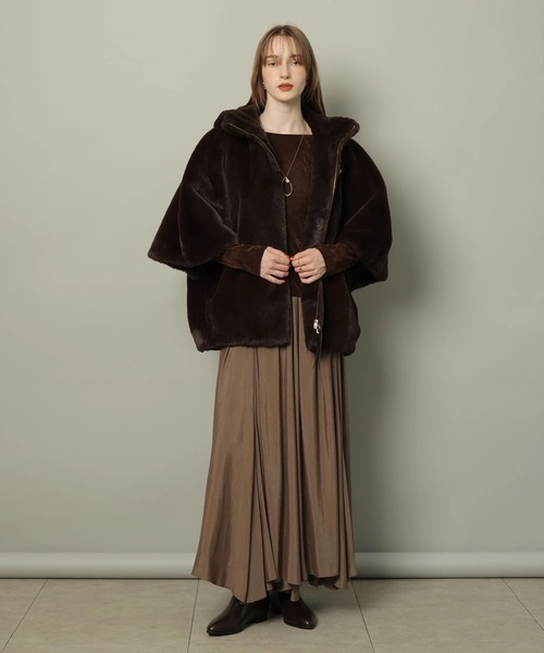 ◇専用◇氷ちゃん様◇カデュネ/ファーコートブラウンSizeM ファーコート（ダウンジャケット/コート）｜CADUNE（カデュネ）の