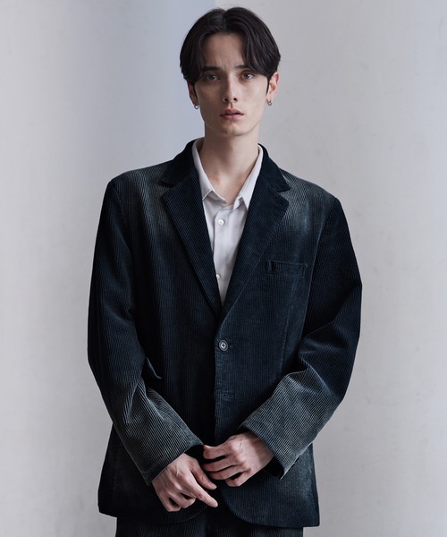 Roberto Cavalli 牛革　コーデュロイ　テーラードジャケット　L Roberto Cavalli 牛革 コーデュロイ テーラードジャケット L