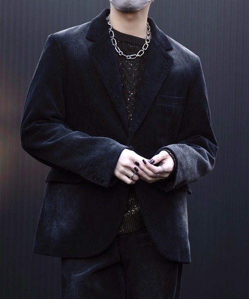 CLELアンティークデザイン コーデュロイテーラードジャケットL CLEL】Antique Design Corduroy Tailored Jacket / アンティーク