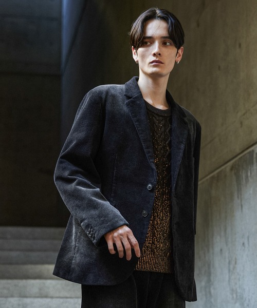 CLEL】Antique Design Corduroy Tailored Jacket / アンティーク