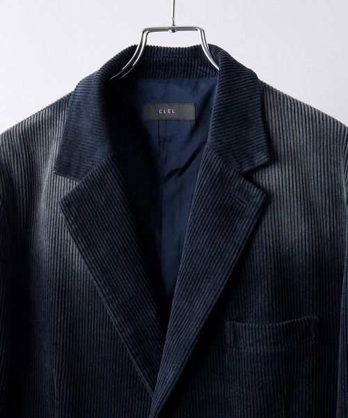 clel アンティーク デザイン コーデュロイ テーラード ジャケット L CLEL】Antique Design Corduroy Tailored Jacket / アンティーク