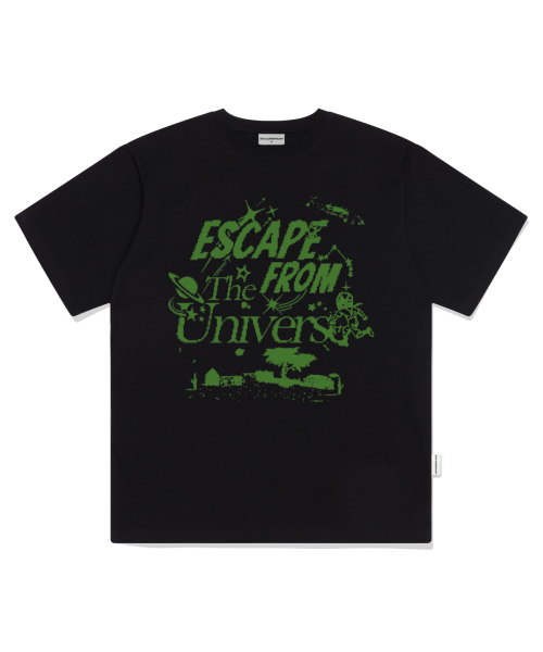 ESCAPEFROM(エスケープフロム)の「グリーンザユニバースプリントオーバーサイズ半袖Tシャツブラック(Tシャツ/カットソー・レディース・その他・LARGE/SMALL/MEDIUM)」の1枚目の写真