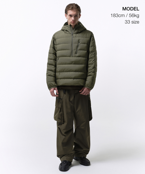 MUSINSA STANDARD（ムシンサスタンダード）の「[シティレジャー] パディングベルト付きカーゴパンツ [オリーブグリーン]（スウェットパンツ・メンズ・その他・40/38/42/36/34/32/30/31/33/26/27/28/29）」の2枚目の写真
