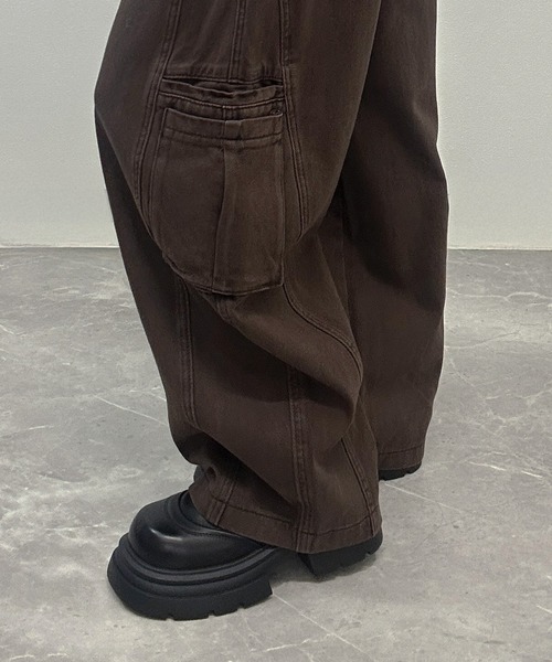 FOLLOWIN（フォロウィン）の「フェイクファーウエスト ベルトカーゴパンツ（カーゴパンツ・レディース・ベージュ/ブラウン/ブラック・LARGE/MEDIUM/SMALL）」の7枚目の写真